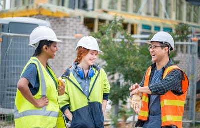 happy workers take a break