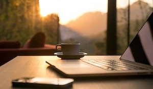 image of an empty desk