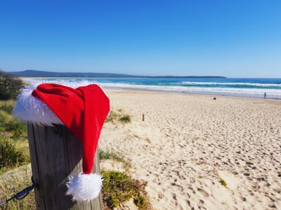 Image of a beer bottle on the beach