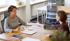 Employer and employee negotiate