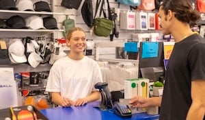 Retail employee in shop